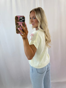 Bow Crush Knit Top