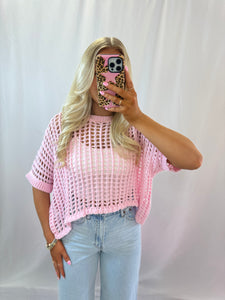 Taffy Pink Knit Top