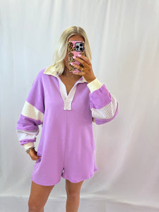 Pop Of Purple Bucketlist Romper💖 1 medium left