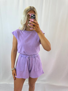 Girl On The Go Romper PURPLE