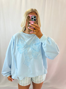 Bows + Lace Pullover