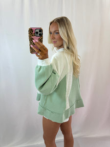 So Minty Pullover