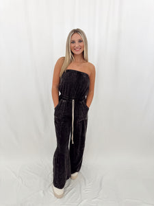 Every Effort Soft Jumpsuit Washed BLACK
