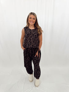 Cozy In Leopard SET (top + pants)