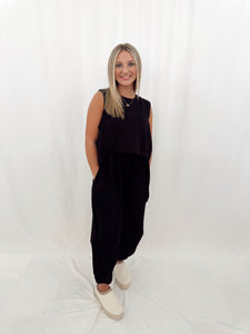 Cozy In Black Scuba SET (top + pants)